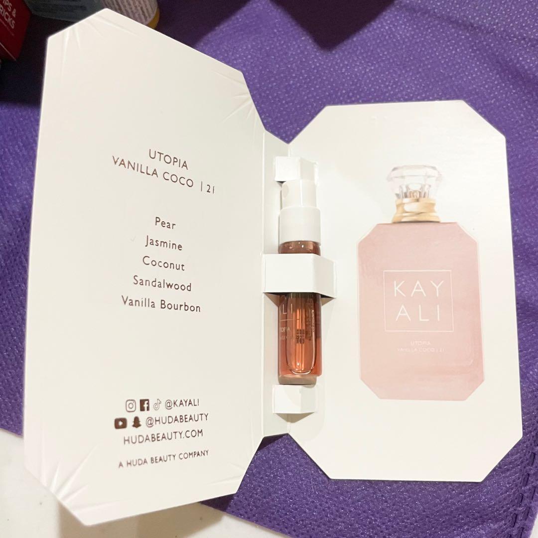 AUTHENTIC Kayali utopia vanilla coco 21 eau de parfum intense perfume vial (Category: Fragrance & Deodorants) located in Pasig City. Submitted by vanityboutique (Listing ID 1176743517, Image 2). Description: Pm for more details perfume vial Brand new and authentic Selling low and affordable One of the best selling brands in the makeup skincare perfume world .