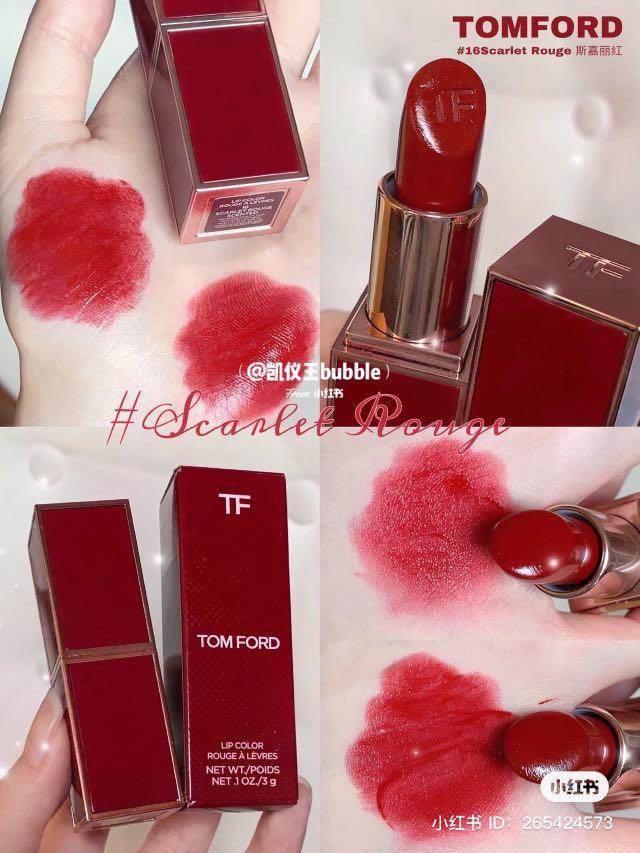 Authentic Tom Ford Limited Edition Lipstick- 16 Scarlet Rouge Scented,  Beauty & Personal Care, Face, Makeup on Carousell
