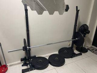 Barbell set + squat rack