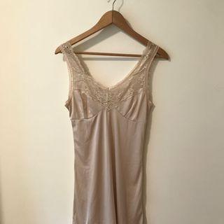Beige Slip Dress Nightgown
