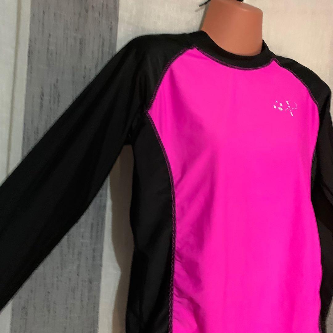 Black and Pink Rash Guard Swimwear, Women's Fashion, Swimwear, Rash