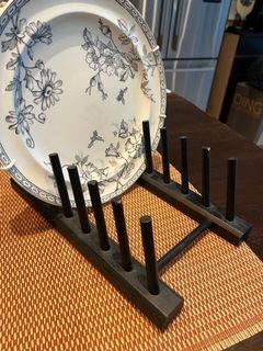 Black Wooden Dish Stand