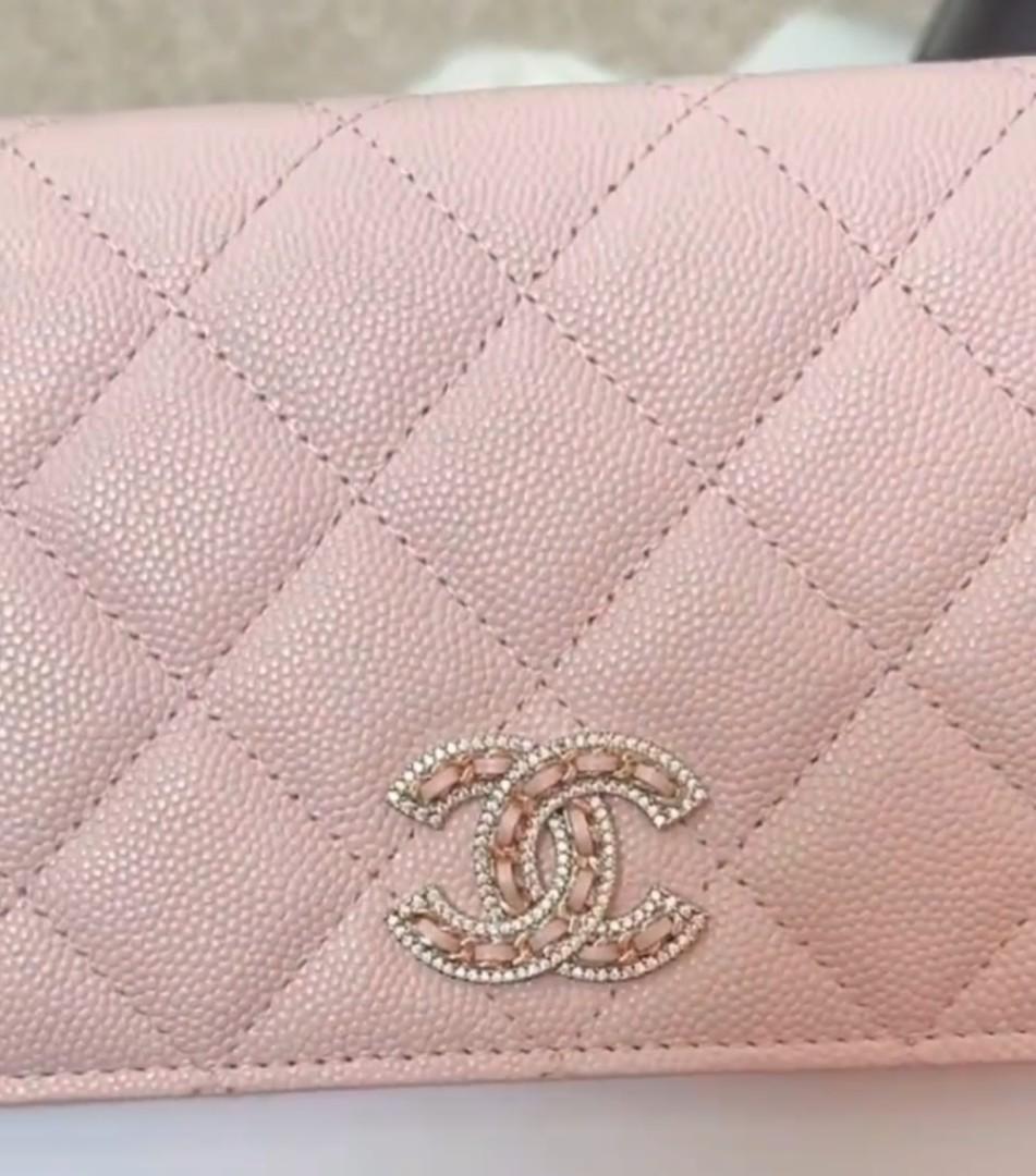Chanel 22P Sakura pink calfskin woc gold hardware