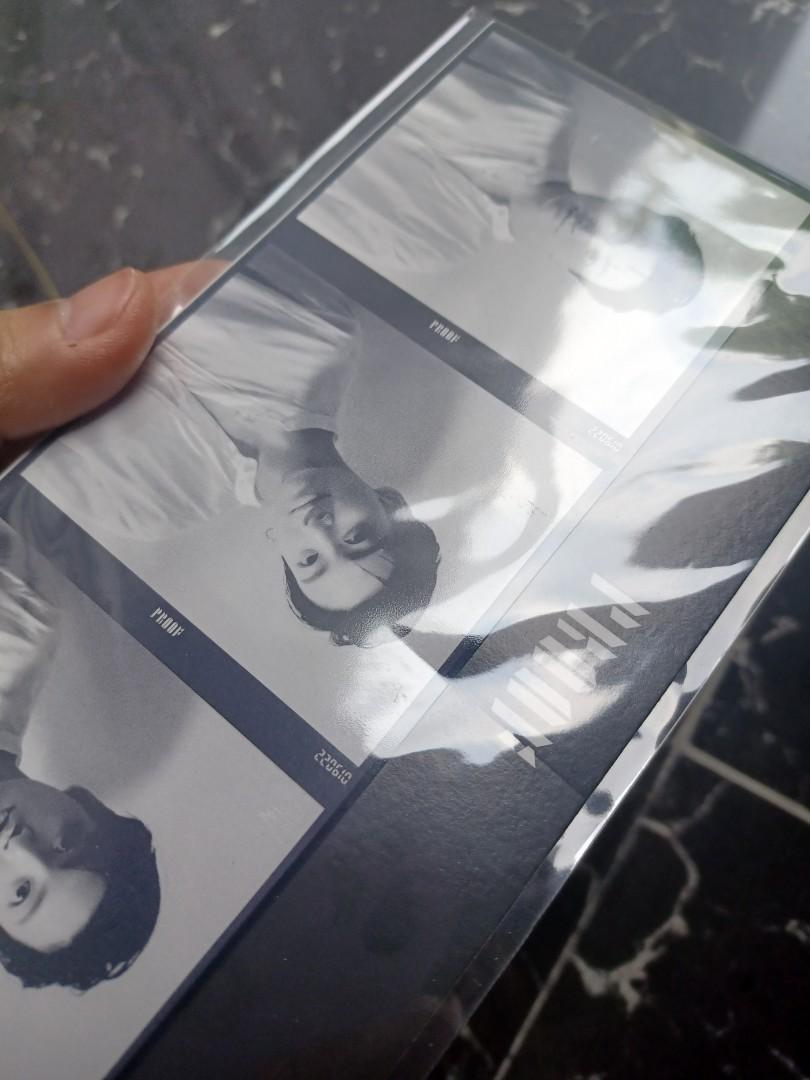 BTS Proof JK triptych with flaws (Category: K-Wave Merchandise) located in Bulacan. Submitted by tamiyaaa (Listing ID 1176686185, Image 2). Description: Trade for Jin (should be mint) can also sell for 800 *flaws were from shipping.