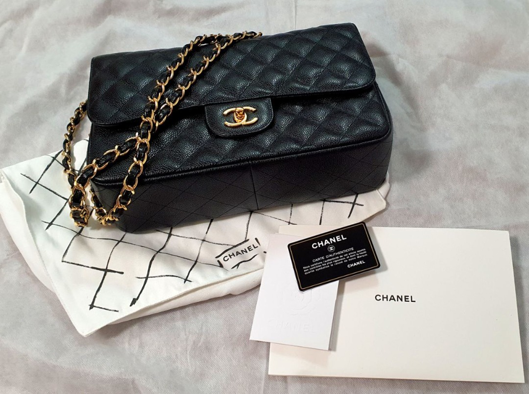 chanel tote bag caviar small