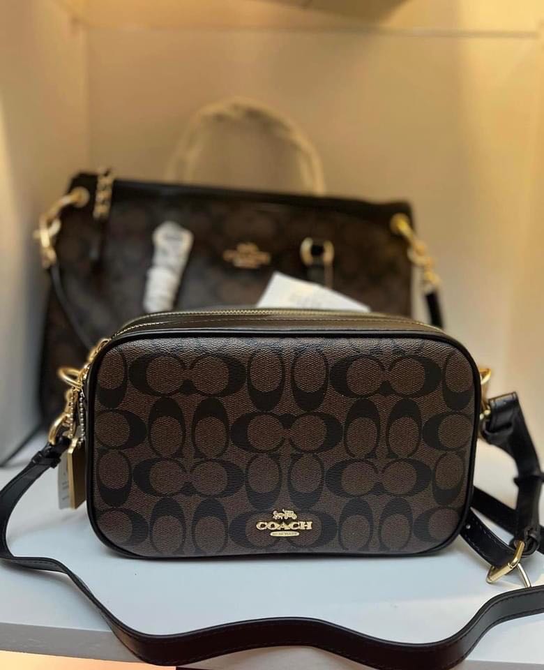 Coach Jes Crossbody in Signature Canvas, Women's Fashion, Bags