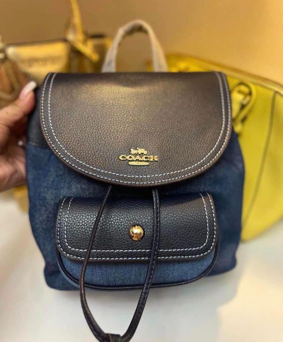 Coach Pennie Backpack 22 in Denim, Women's Fashion, Bags & Wallets