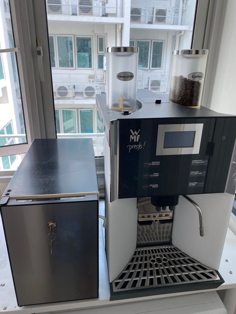 Commercial coffee machine WMF 1400 with milk fridge, TV & Home Appliances, Kitchen Appliances