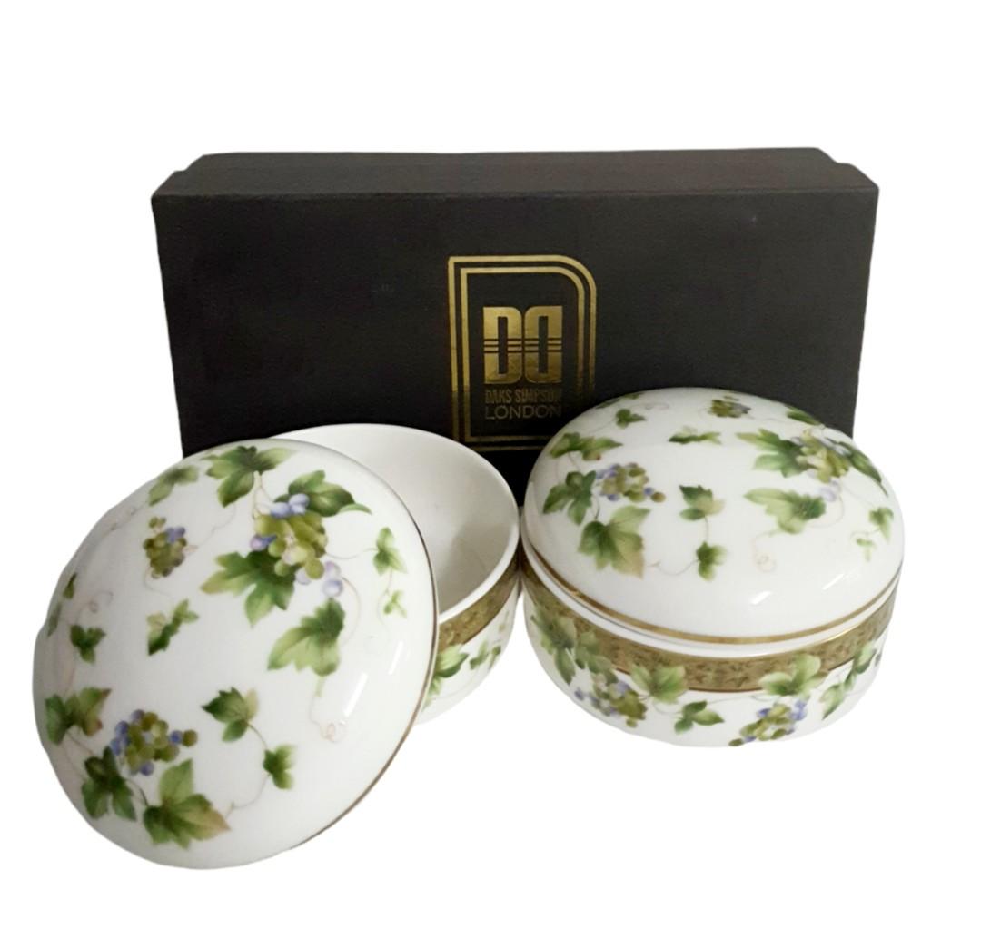 Daks London Trinket Set (Category: Food Organization & Storage) located in Quezon City. Submitted by jayrudcollection (Listing ID 1176711536, Image 2). Description: Trinket Set Brand: Daks London 2 Pcs. Size: 4.25 x 2.25 inches.