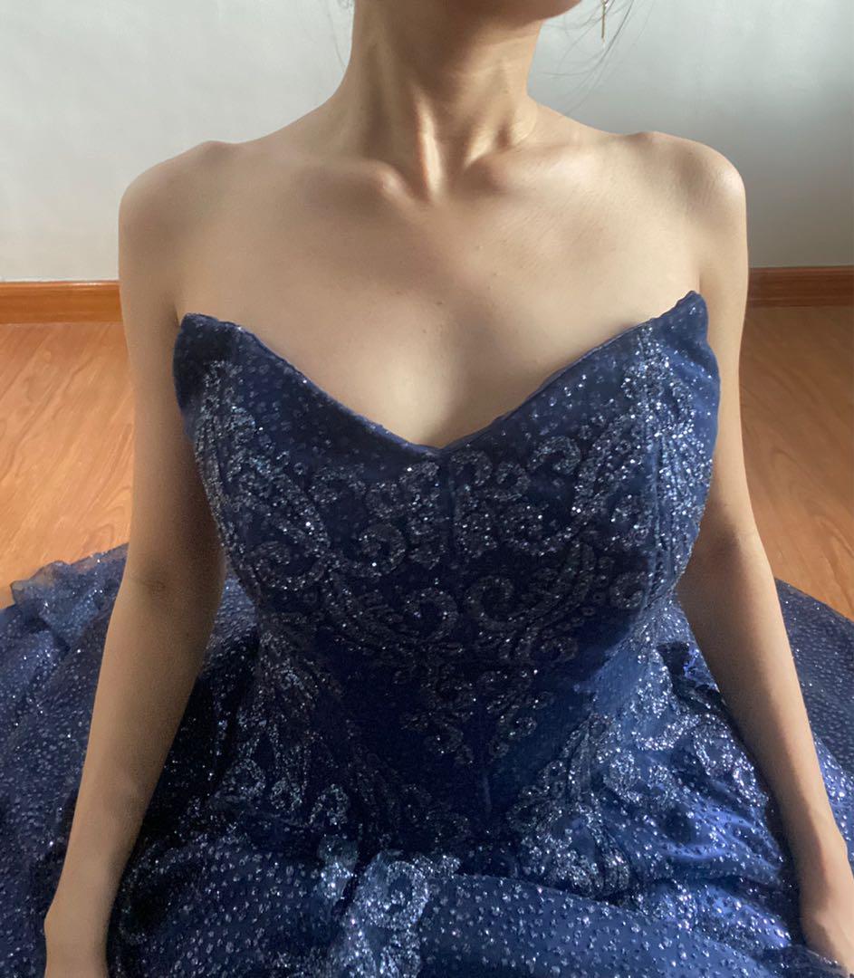 DARK BLUE GOWN | debut | prom (Category: Evening dresses & gowns) located in Quezon City. Submitted by nikkiolivee (Listing ID 1176656823, Image 1). Description: FOR RENT fits to small-med body frame corset back adjustable One (1) petticoat (8 hoops) included; can add another one if lessee so desires SHIP ONLY METRO MANILA ONLY Fill out form here: https://docs.google.com/forms/d/e/1FAIpQLSfCjpUNQQBRXGEJBEMxY5glwVUKT0eH4S5Hws7gU7RjhX3iYg/viewform?