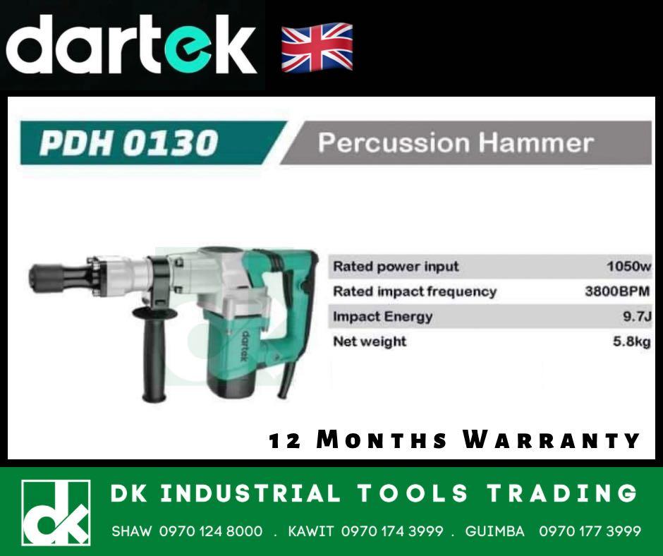 DARTEK Chipping Gun / Percussion hammer (Category: Construction Tools & Equipment) located in Manila. Submitted by ebuymoako (Listing ID 1176720386, Image 1). Description: Brand New 12 Months Warranty Service & Parts Bristish Company.