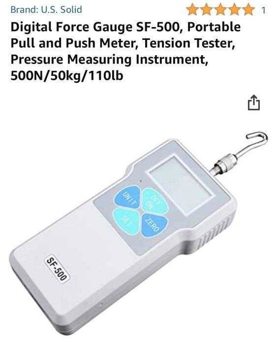 Digital Force Gauge SF500, Portable Pull and Push Meter, Tension Tester, Pressure Measuring