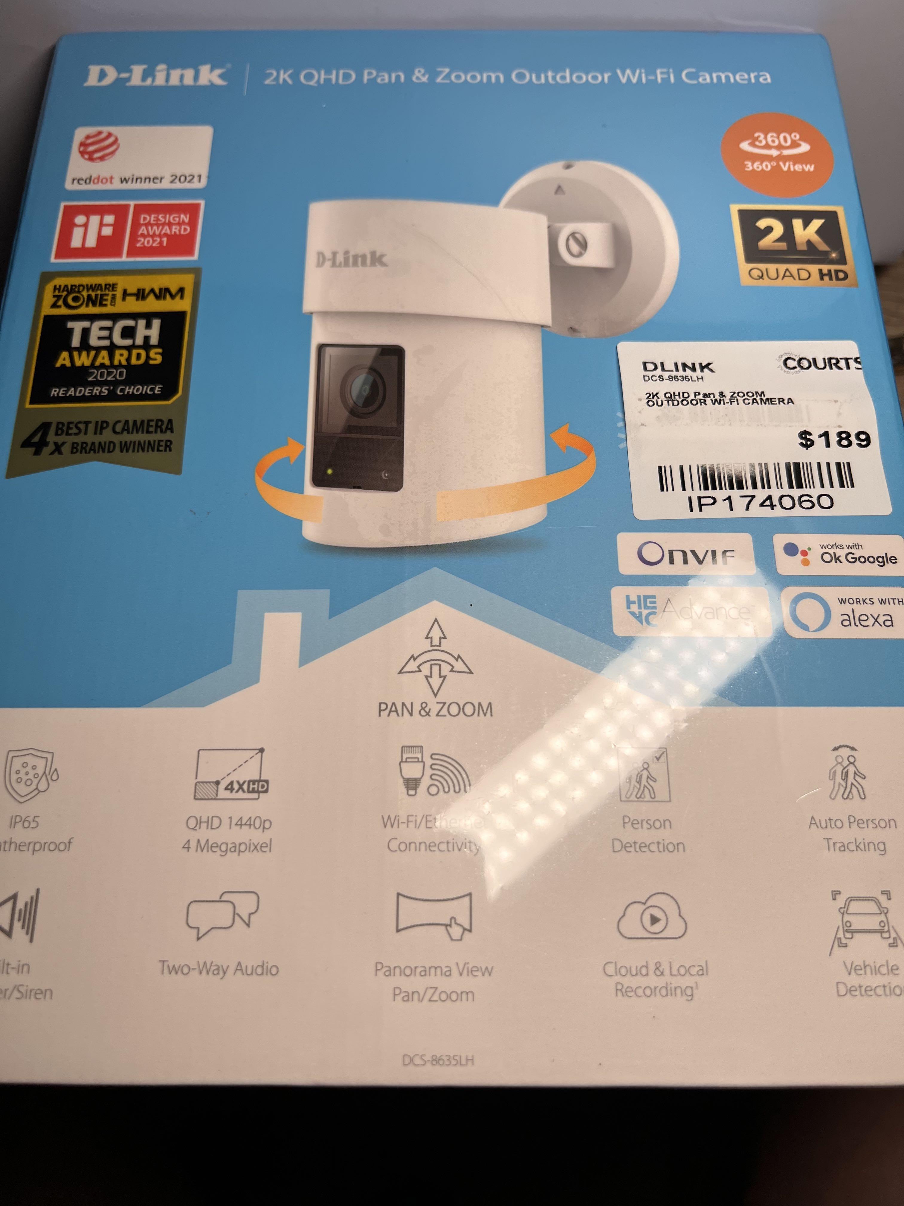 DLInk 2K QHD Pan and Zoom Wifi CCTV, Furniture & Home Living, Security ...
