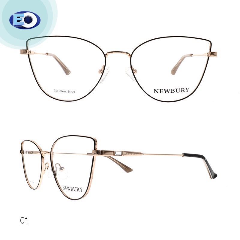 EO EXECUTIVE OPTICAL NEWBURY CATEYE EYEGLASSES MULTICOATED LENS (Graded