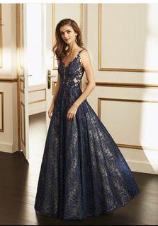 Foreign Brand Marfil - Elegant Blue Long Gown