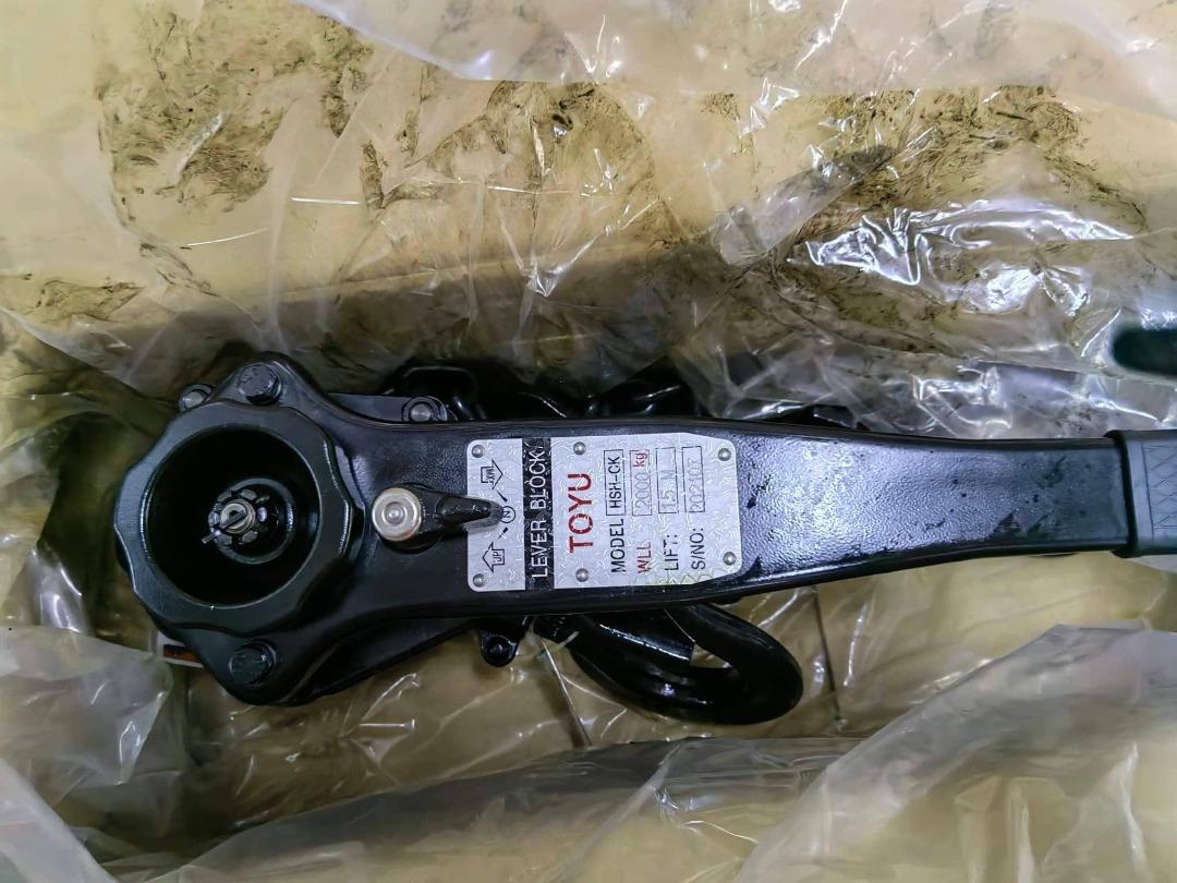 Heavy Duty Lever Block (Category: Construction Tools & Equipment) located in Manila. Submitted by 09150361920ronvillaflor (Listing ID 1176722039, Image 3). Description: Heavy Duty Lever Block Brand: Toyu Specs: 2T x 1.5M Price: 5610 Welcome to "Takezo Industrial Supply" For inquiries GLOBE:📞 ☎ 0915-036-1920 VIBER:📞 ☎ 0915-036-1920 Email me@ 📫 📑 r-o-n-.-t-a-k-e-z-o-i-n-d-u-s-t-r-i-a-l-@-g-m-a-i-l-.-c-o-m Check my Carousell: https://www.carouse