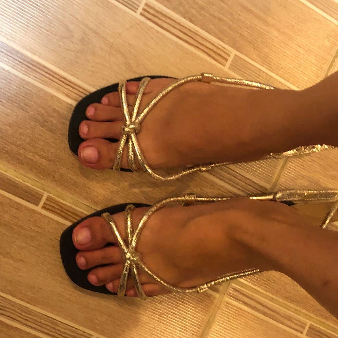 H&m gold sandals outlet