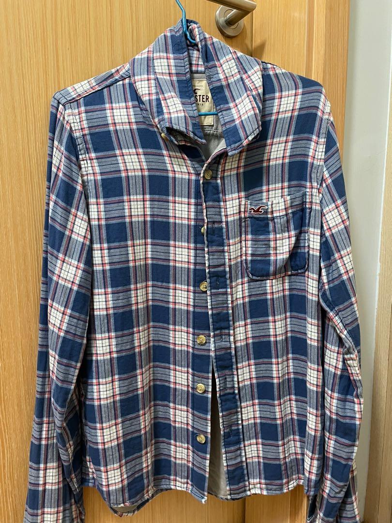 Hollister blue flannel store