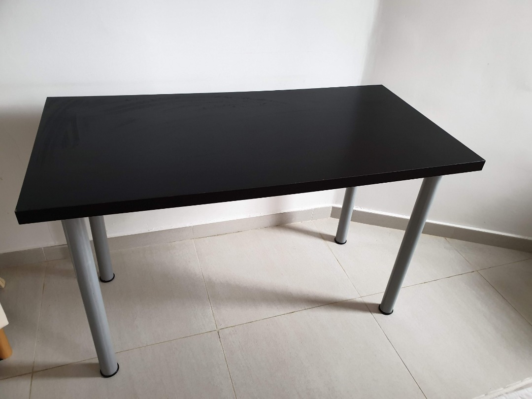 IKEA Desk/Table (Black/Brown), Furniture & Home Living, Furniture, Tables & Sets on Carousell
