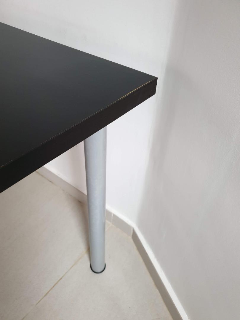 IKEA Desk/Table (Black/Brown), Furniture & Home Living, Furniture, Tables & Sets on Carousell