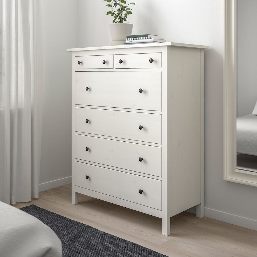 IKEA HEMNES 6drawer chest (White), Furniture & Home Living, Furniture