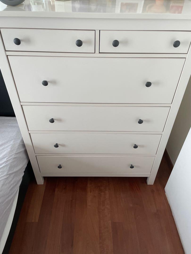 IKEA HEMNES 6drawer chest (White), Furniture & Home Living, Furniture