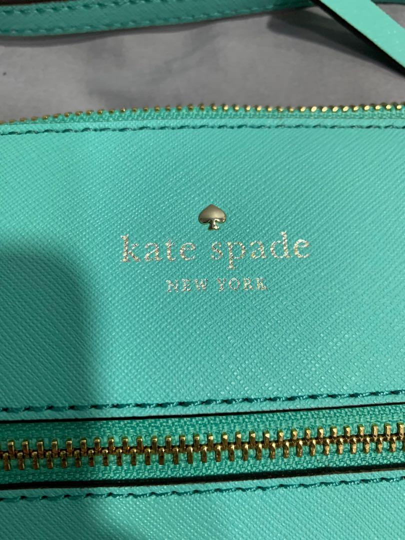 Kate Spade Auqa Blue Leather Cedar Street Tenley Crossbody Bag Kate Spade