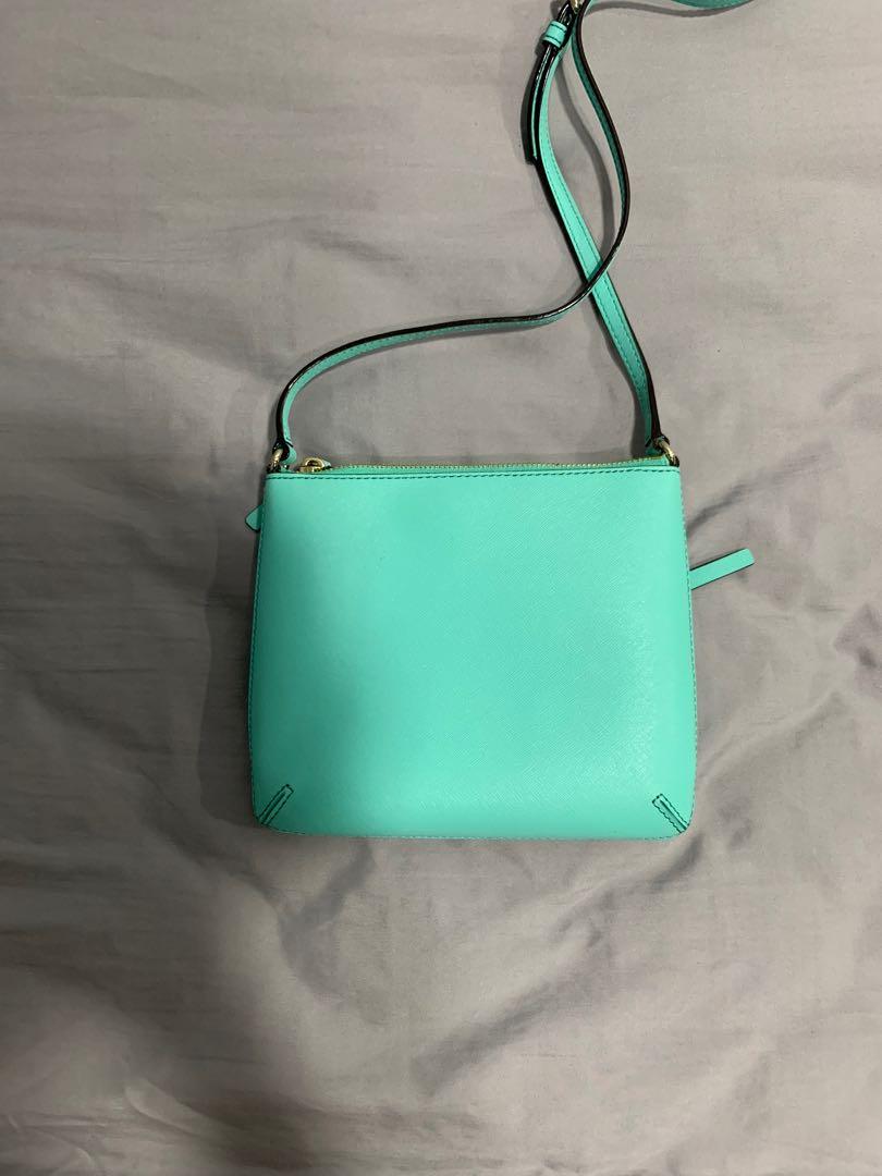 Kate Spade Auqa Blue Leather Cedar Street Tenley Crossbody Bag Kate Spade