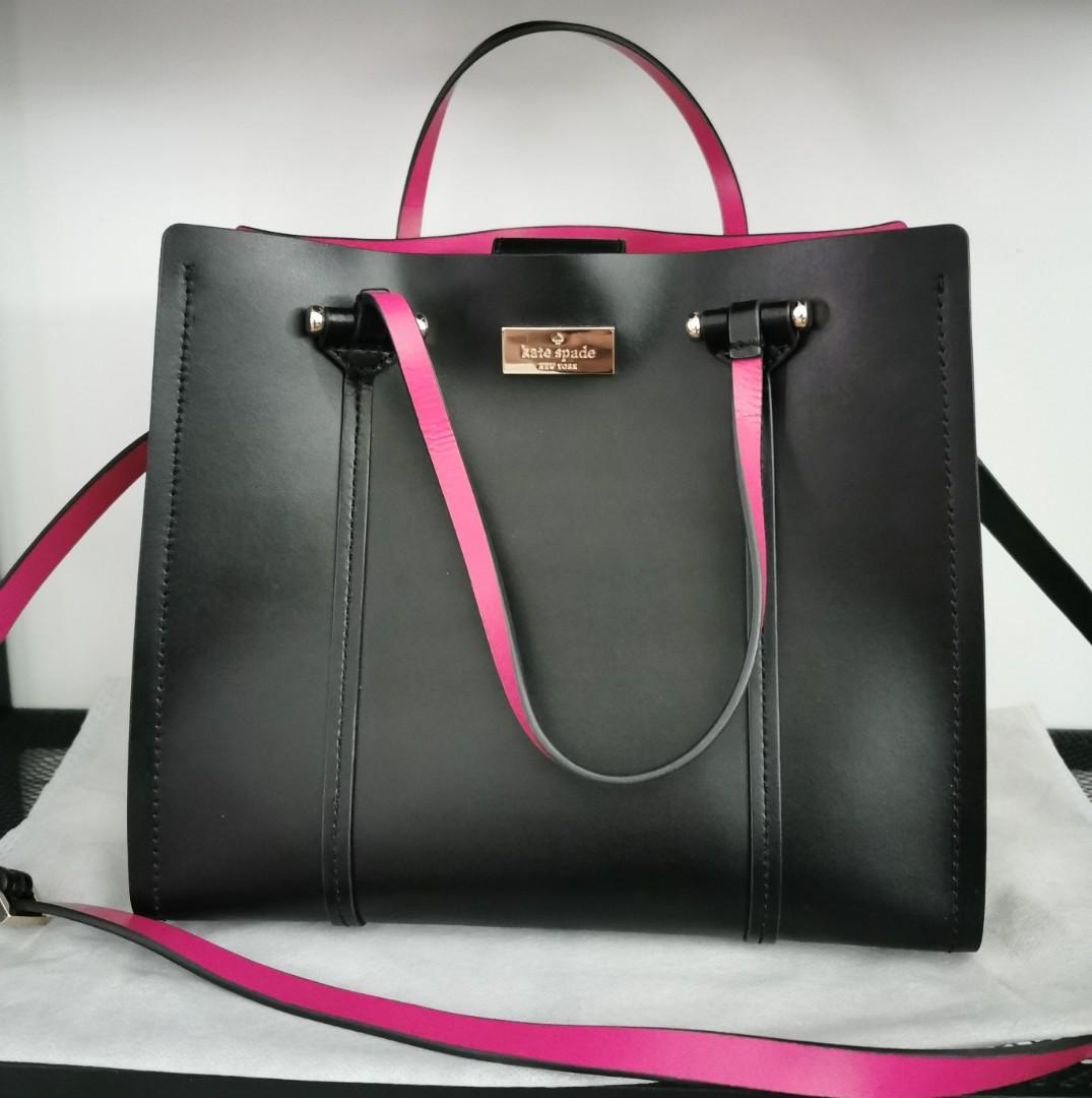 Kate Spade BlackPink Ladies Handbag, Luxury, Bags & Wallets on Carousell