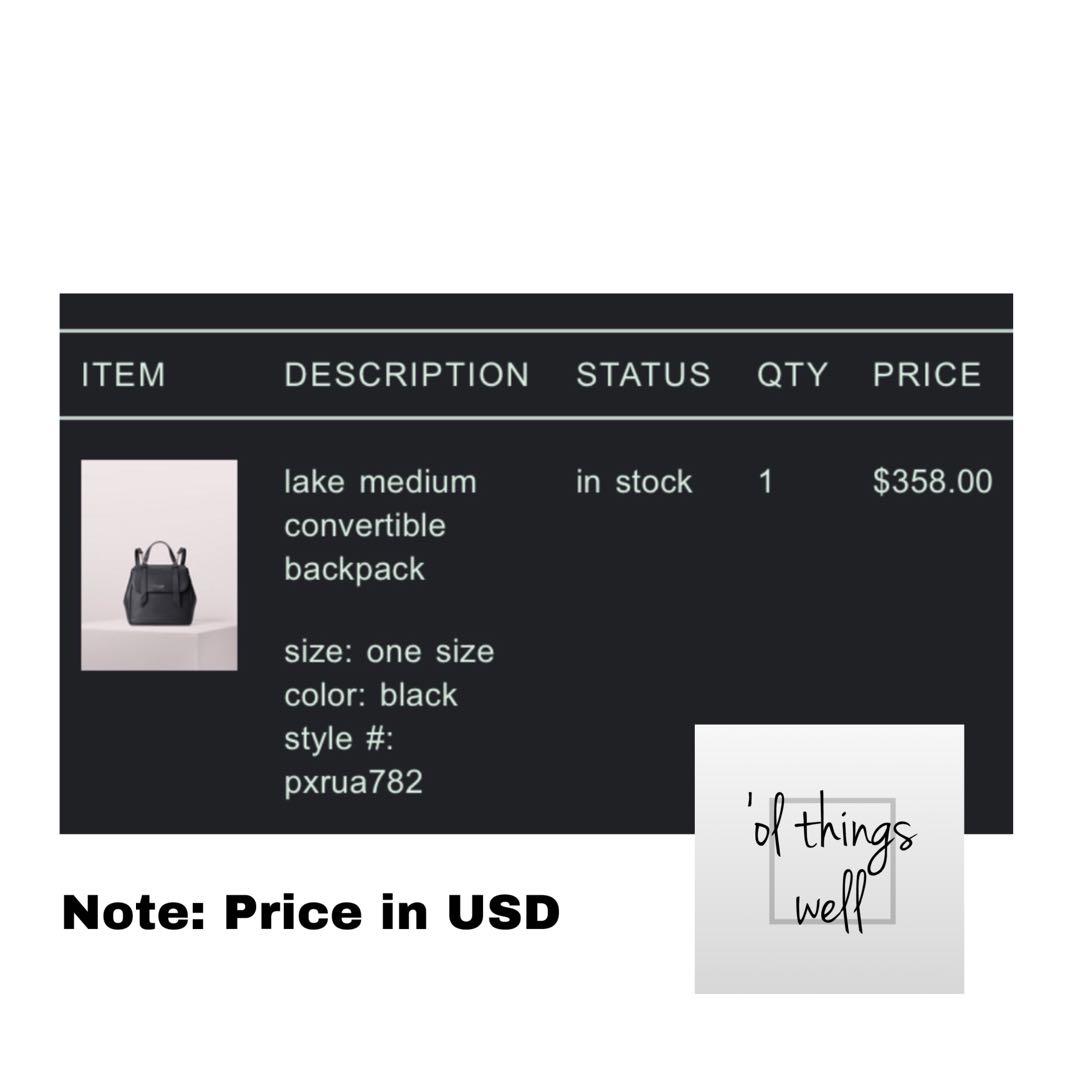 Lake medium convertible best sale backpack kate spade