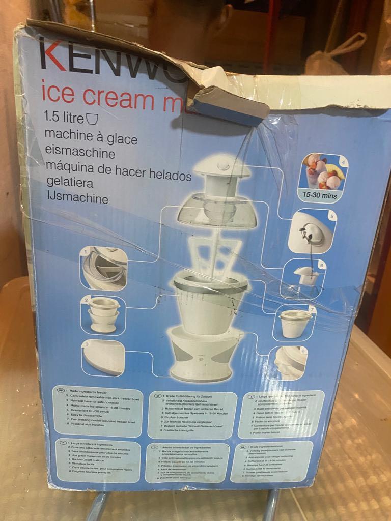 KENWOOD Ice cream maker, Furniture & Home Living, Kitchenware