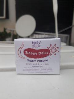 KINDY GLOW SLEEPY DAISY NIGHT CREAM BRIGHT AND DEWY SKIN
