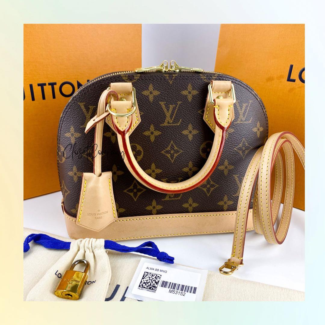 Authenticated Used Louis Vuitton M53152 Alma BB Monogram Handbag