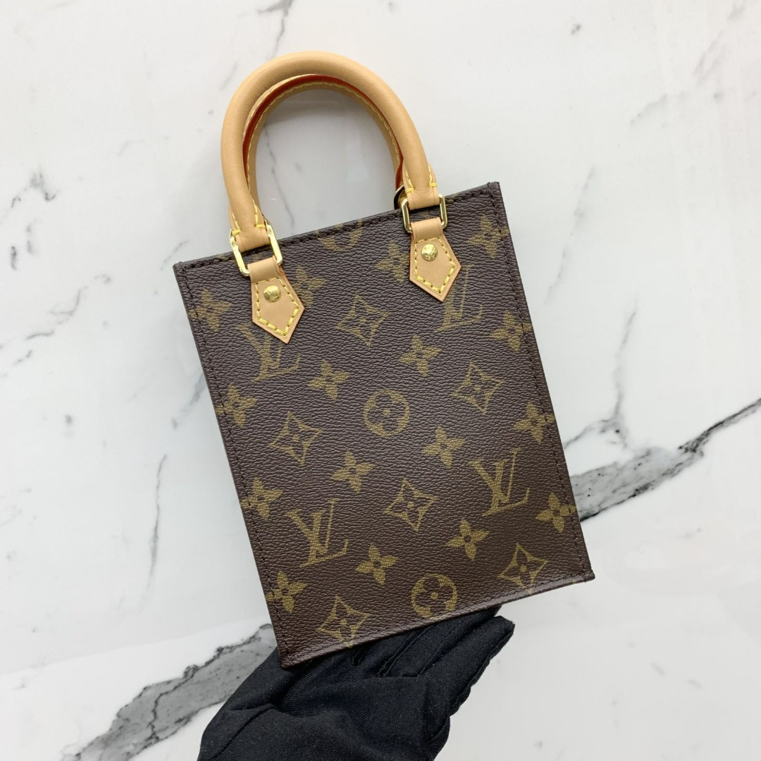 Auth Louis Vuitton Monogram 2way Bag Petite Sac Plastic M81295 Women's  Handbag