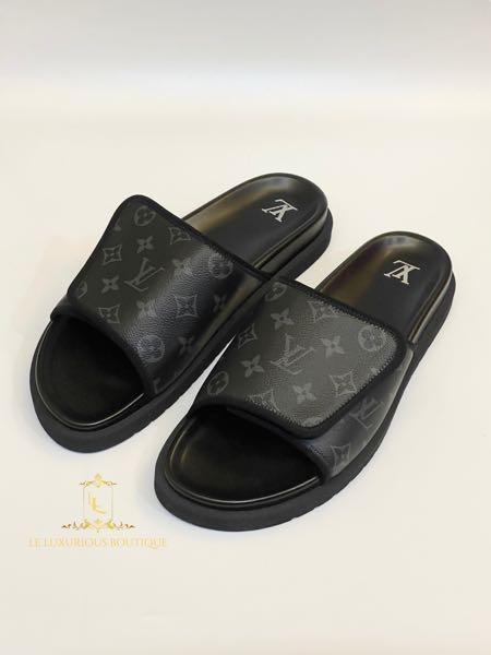Louis Vuitton Miami Mules, Fesyen Pria, Sepatu , Sandal di Carousell
