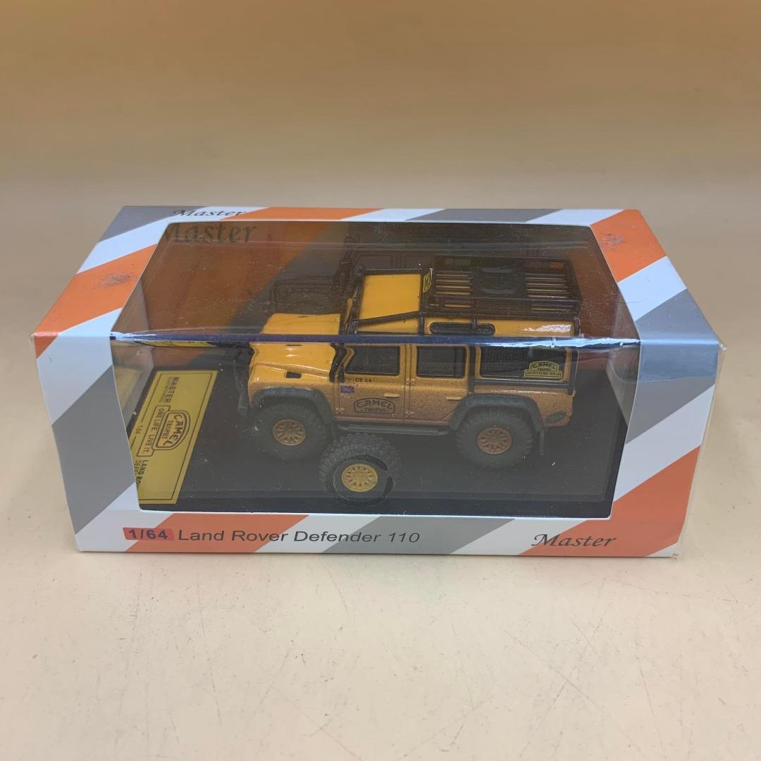 Master 1/64 Scale Land Rover Defender 110 Camel Dirty Version (Category: Vehicle & Diecast Models) located in Manila. Submitted by laizt (Listing ID 1176785382, Image 1). Description: Original/authentic/legit Never been opened Brand new 1:64 Scale Die-cast True-to-scale detail Dimension is approximately L-3 inches long.