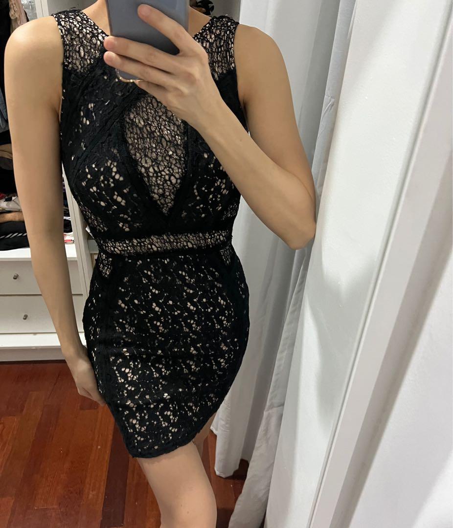 Missguided black lace dress shop
