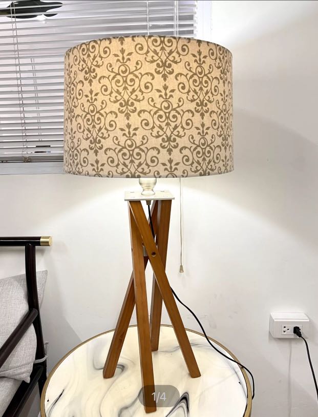 Modern Wood Stand Lampshade, Furniture & Home Living, Lighting & Fans