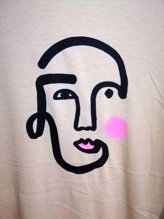 MONKI Oversized Artistic Aesthetic Drawing Graphic Pinterest Shirt Top
