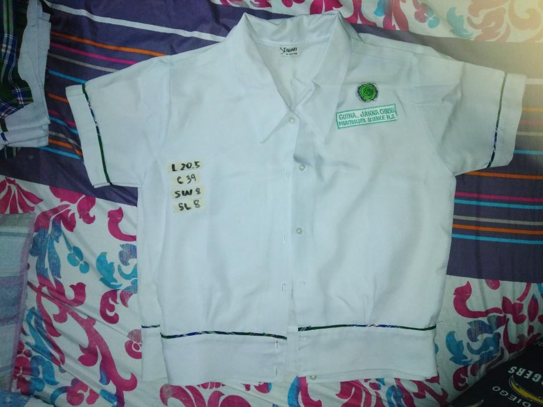 2 sets + 1 polo Muntinlupa Science High School JHS Uniform, Women's