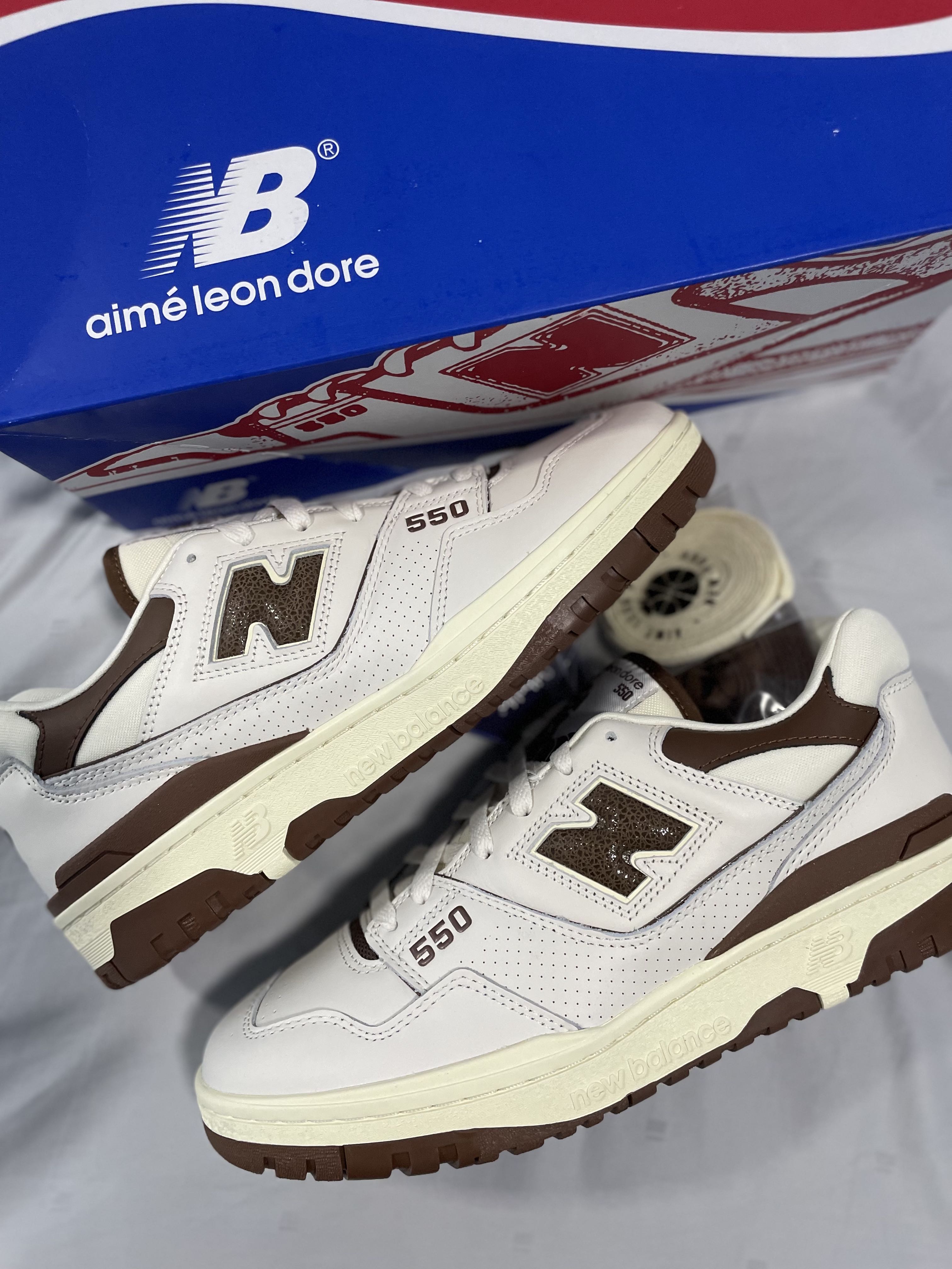 全3色/黒/赤/ベージュ NEW BALANCE BB 550 AM1 AIME LEON DORE 25