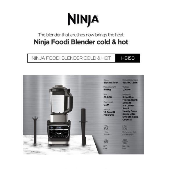 Ninja Foodi Cold & Hot Blender 1000W Cook Hot Soups, Frozen Drinks