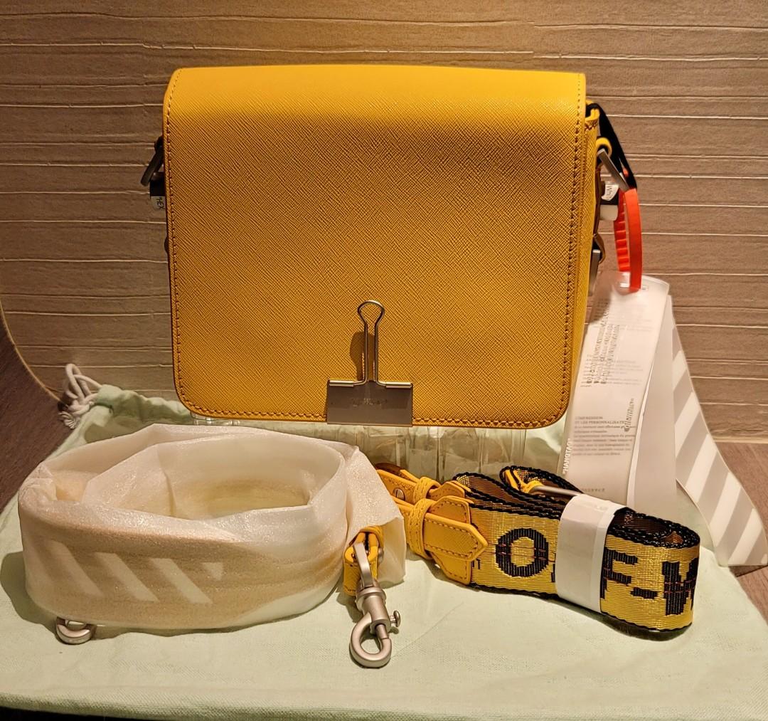 Off-White Yellow c/o Virgil Abloh Binder Clip Shoulder Bag