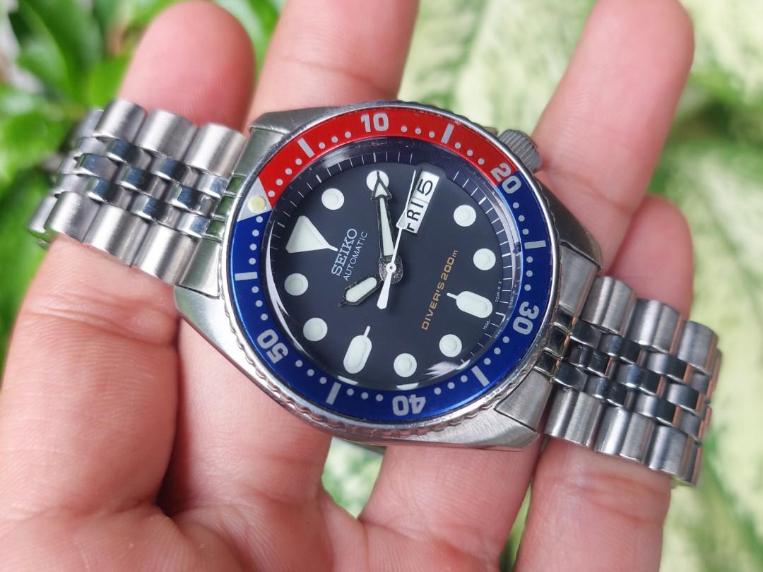 Original Pre owned Seiko SKX015 Blue Dialed Automatic Diver s