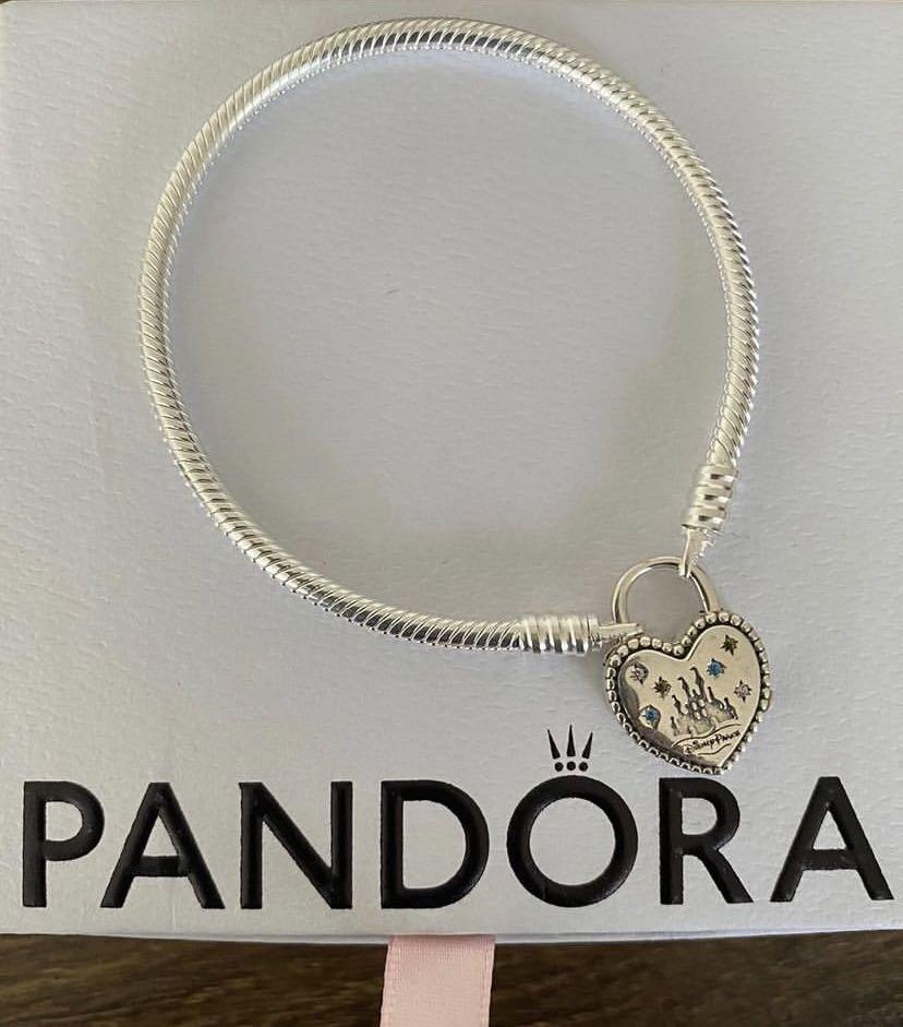 PANDORA DISNEY CASTLE HEART CLASP SNAKE 
