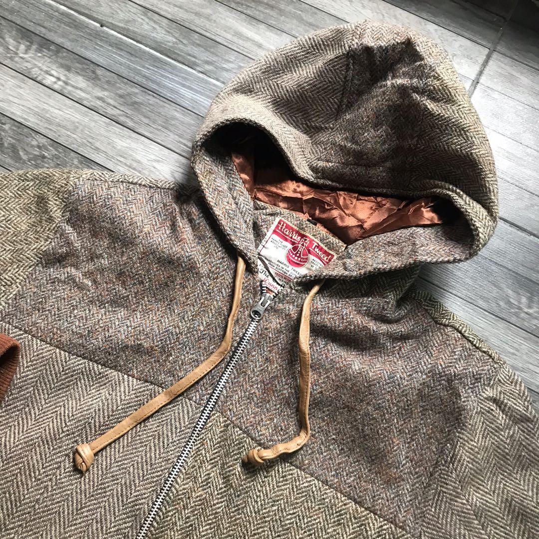 Veste De Présentation Chasse Vintage Harry Hall - Tweed Laine Harris, 34 Pouces