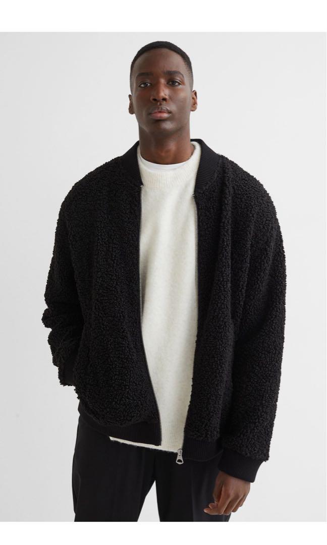 Black teddy hotsell jacket men