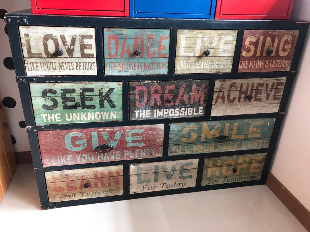 Colourful Chest Of Drawers, Furniture & Home Living, Furniture, Shelves