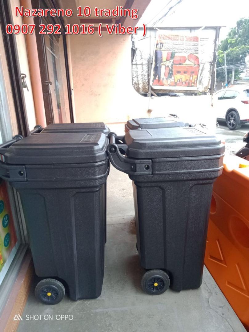 Roller king trash bin w/wheels 250L 226, Furniture & Home Living