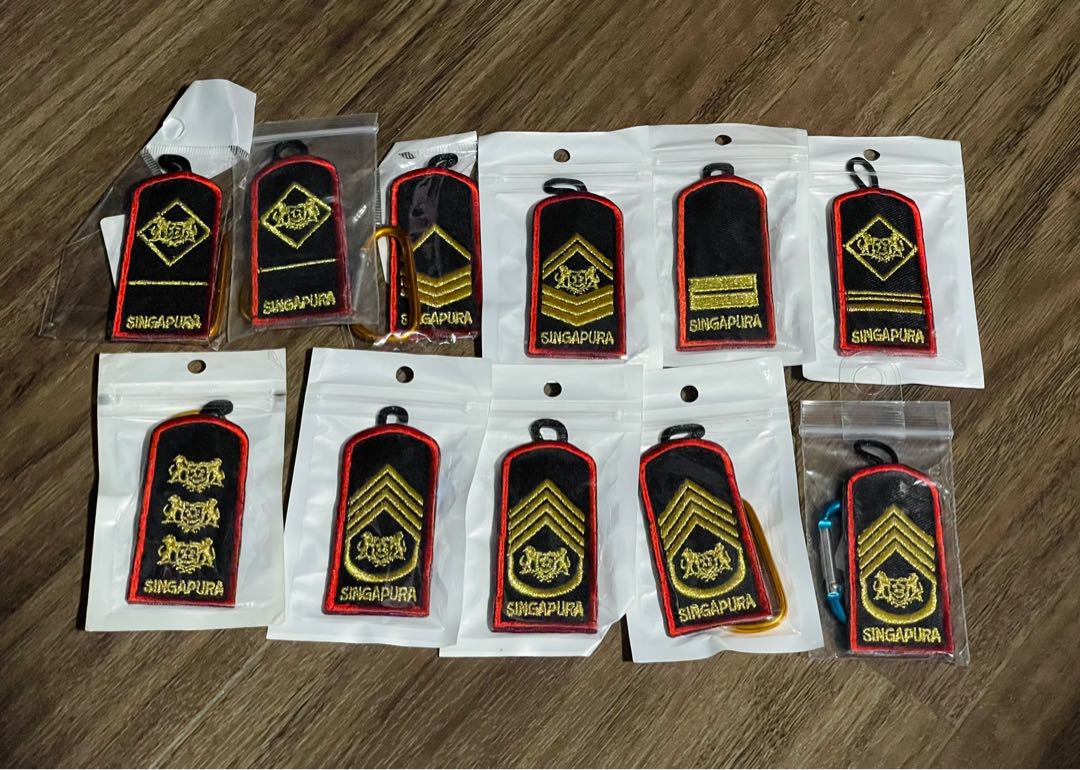 SAF Army Rank Keychains, Everything Else on Carousell